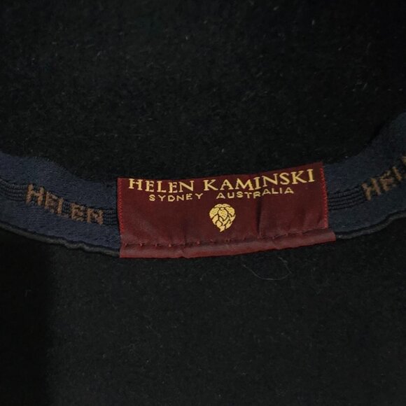 Helen Kaminski Sydney Australia Black Classic Cloche Merino Wool Hat OS - Picture 8 of 8